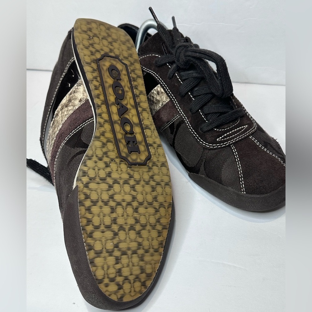 Coach Black and Brown Retro Sneakers - Picture 6 of 6